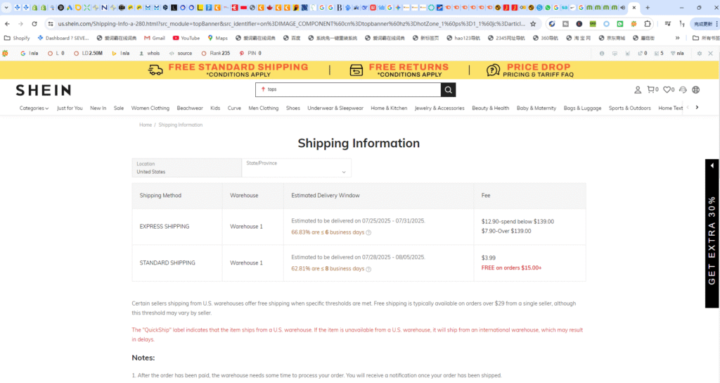 How Long Does Shein Take to Ship to usa