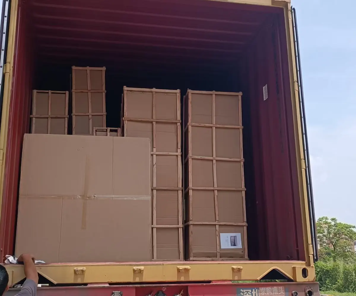 Goods loaded into a 20GP shipping container in China